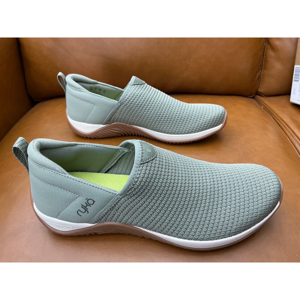 Ryka Echo Unwind Trail Slip-Ons Womens 8.5M Vetiver Green Knit Sneaker